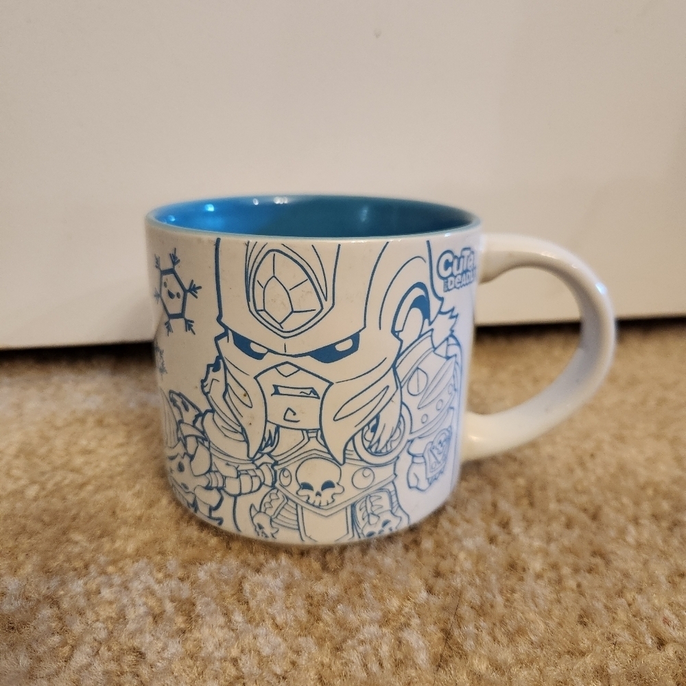 World of Warcraft Cute But Deadly Blue/White Mug Blizzard Entertainment Gaming